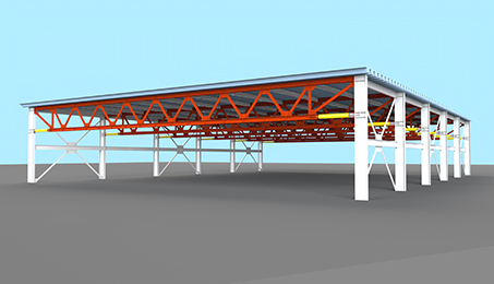 Damage control type truss beam construction method RAIJIN