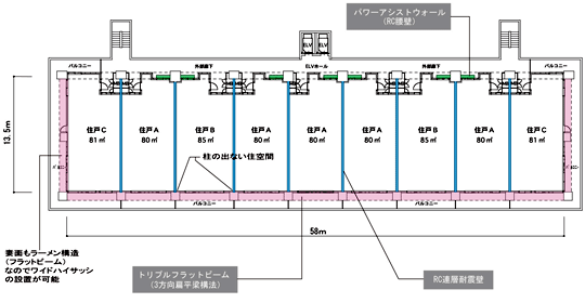 基準階平面図の例