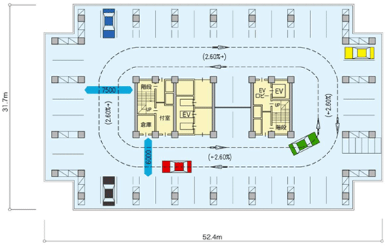 駐車場階平面図の例