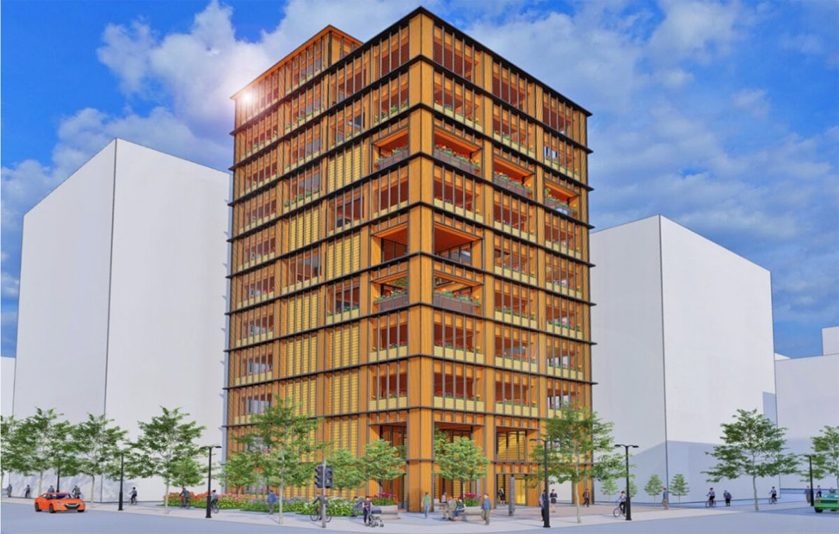 中高層木造建築構法「P&UA 構法」で二方向ラーメン架構を実現可能に