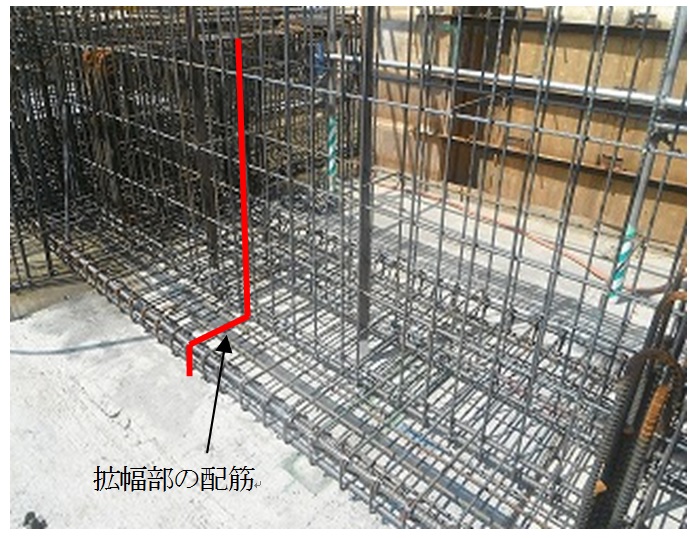 基礎梁の配筋状況