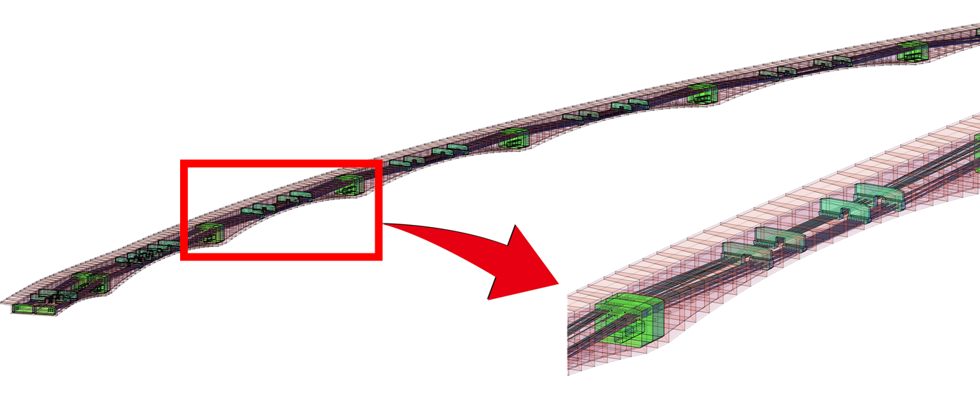 本システムで作図した橋梁３次元モデル