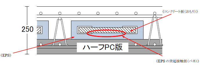 TMD内臓スラブ断面（イメージ）